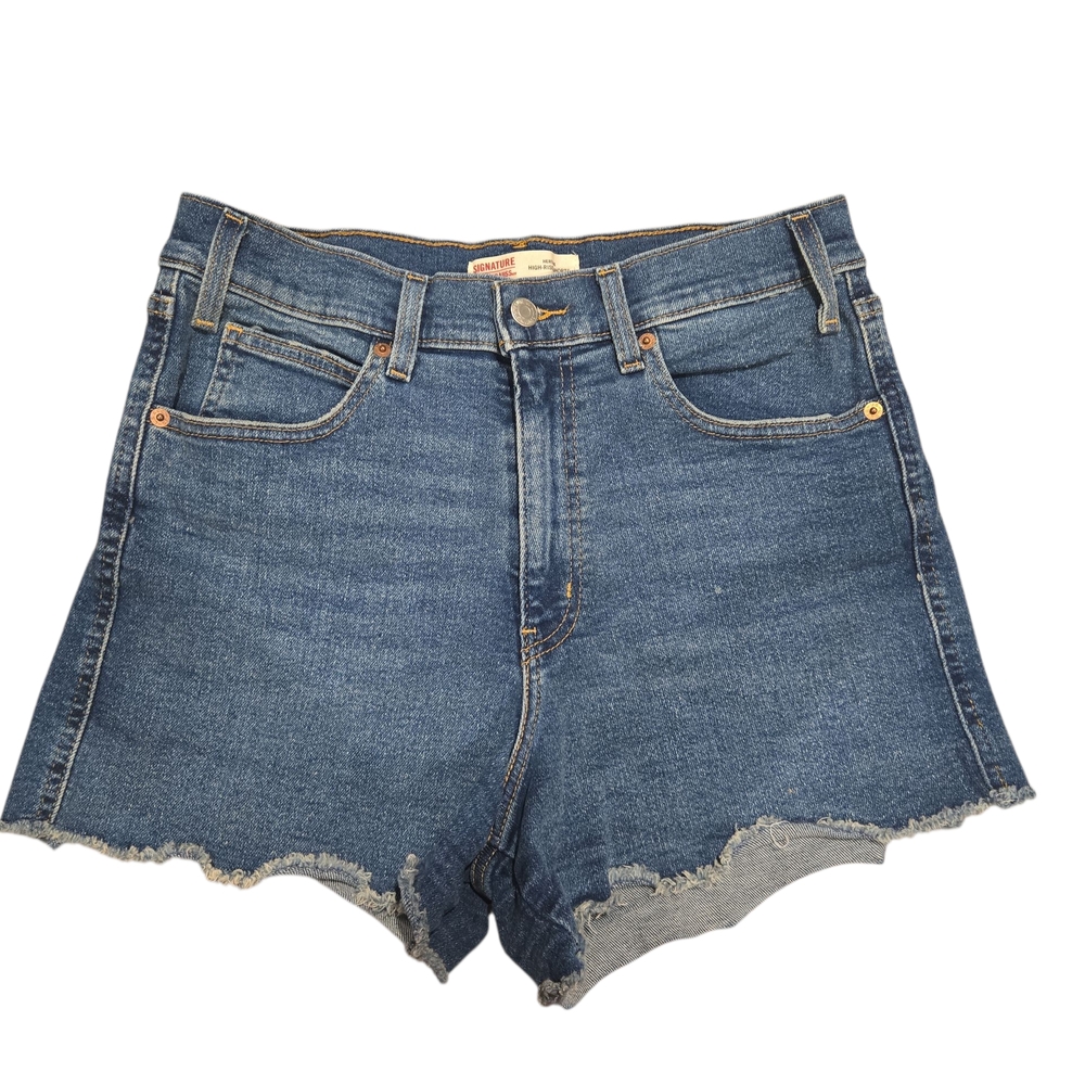 High Rise Denim Shorts